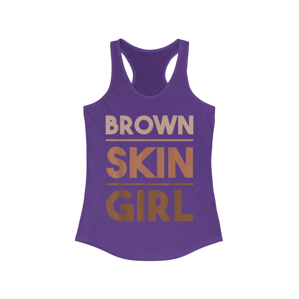 Brown Skin Girl Women's Racerback Tank Top
