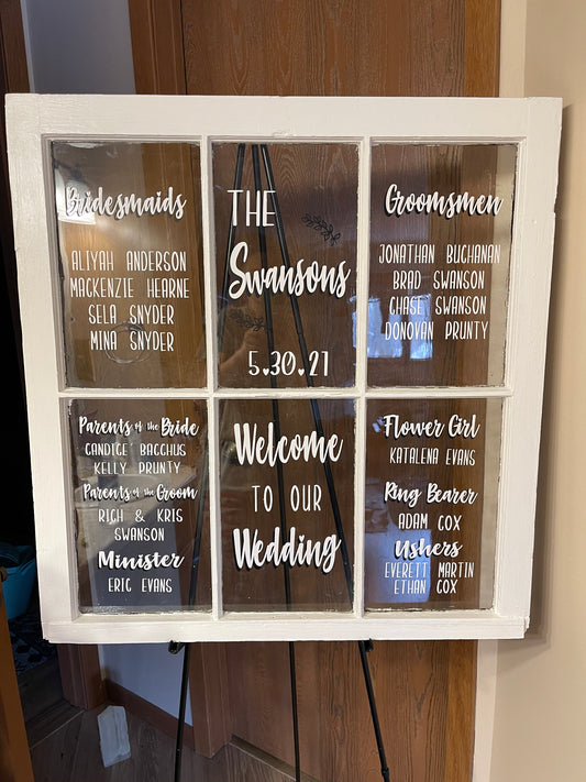 Wedding Window Lettering | Vinyl Decal for Wedding Displays ONLY | DIY Wedding Display