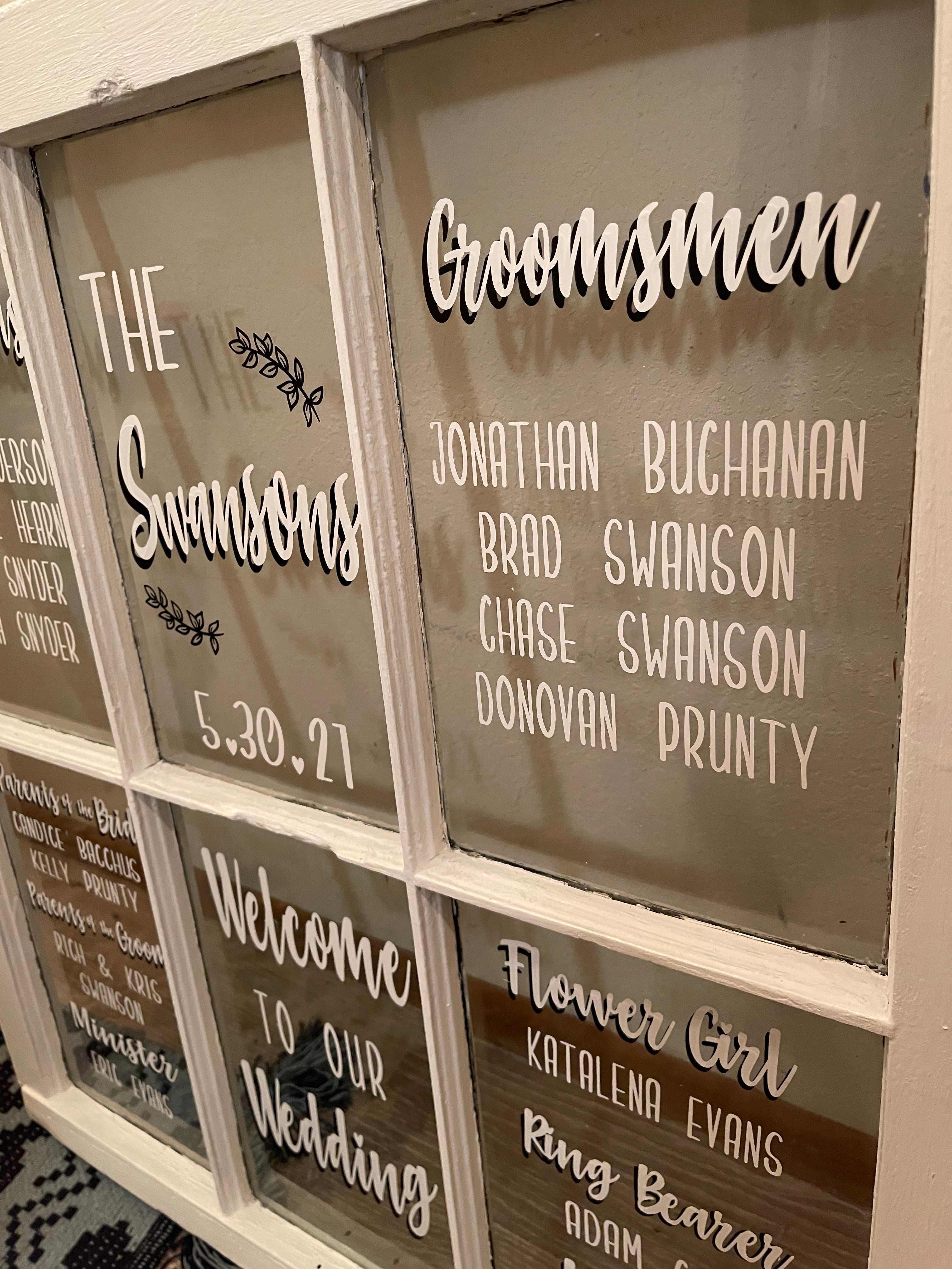 Wedding Window Lettering | Vinyl Decal for Wedding Displays ONLY | DIY ...