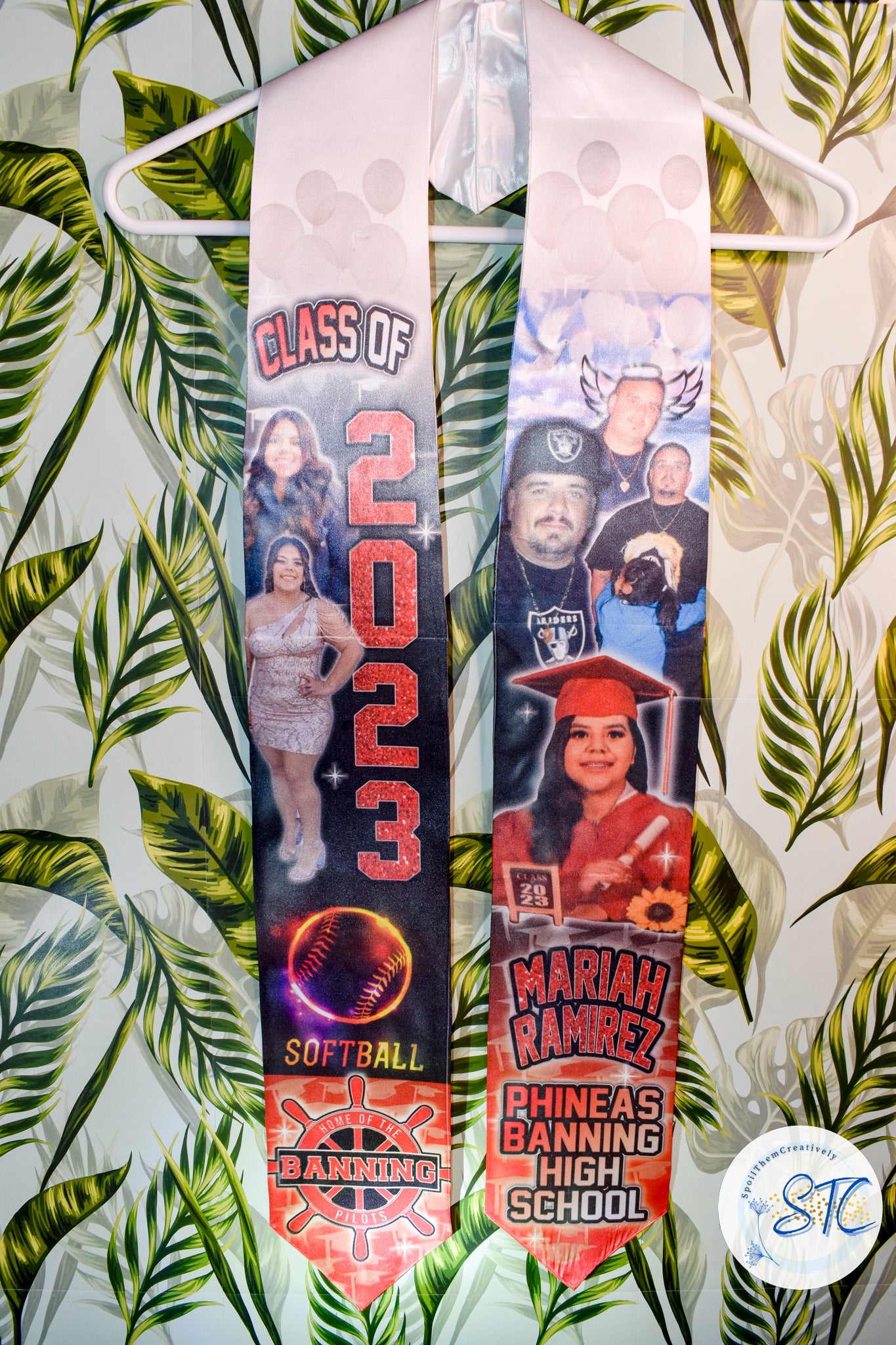 Graduation Stole with 6 Pictures
