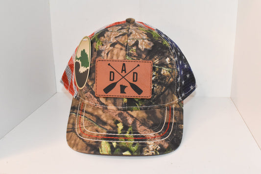 Dad MN Leather Patch Hat