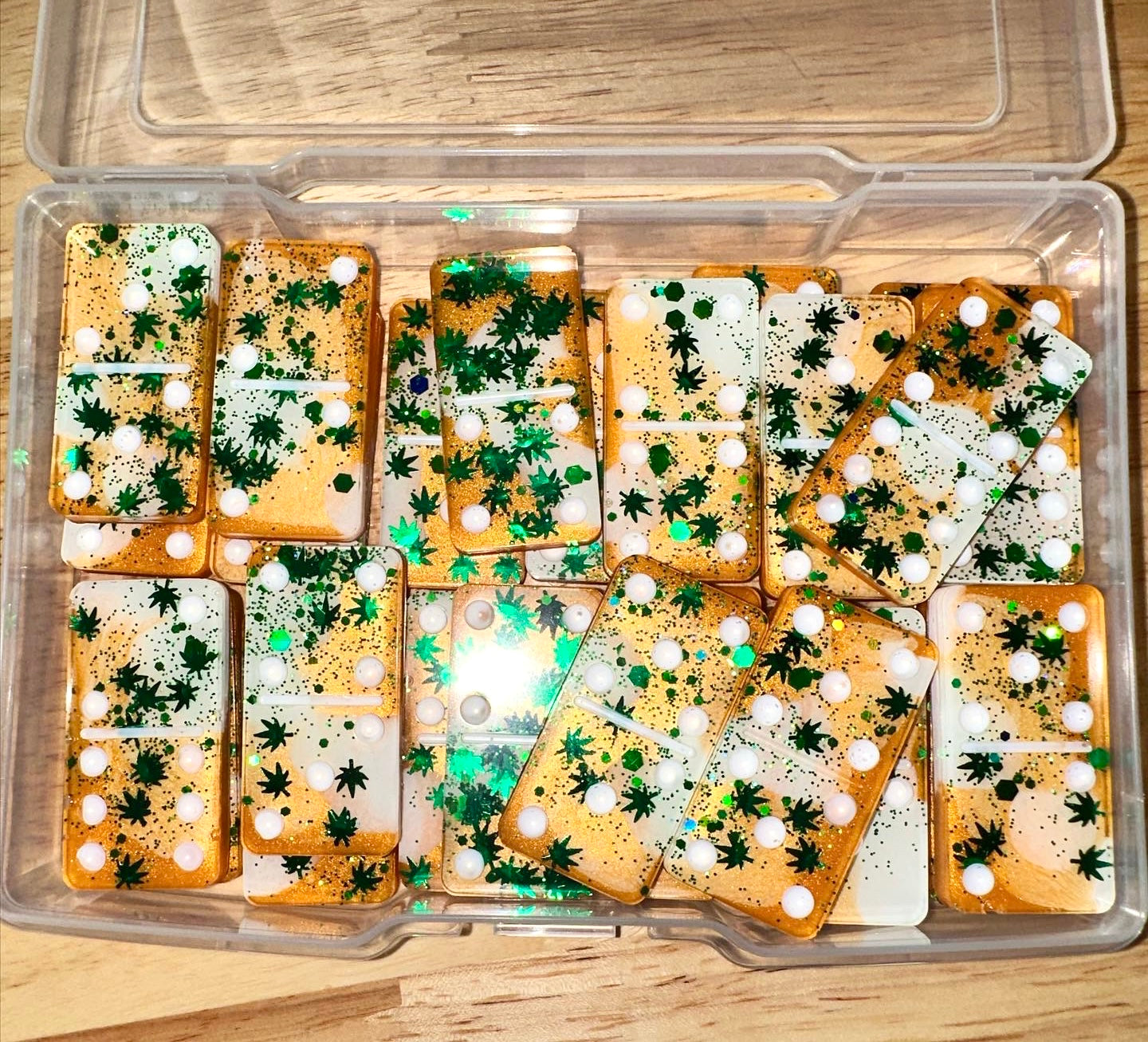 Handmade resin domino set shops