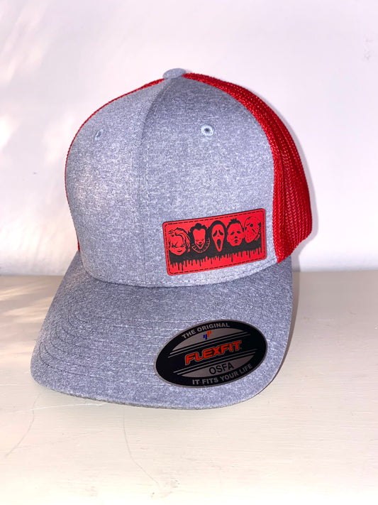 Halloween Red Leather Patch Hat