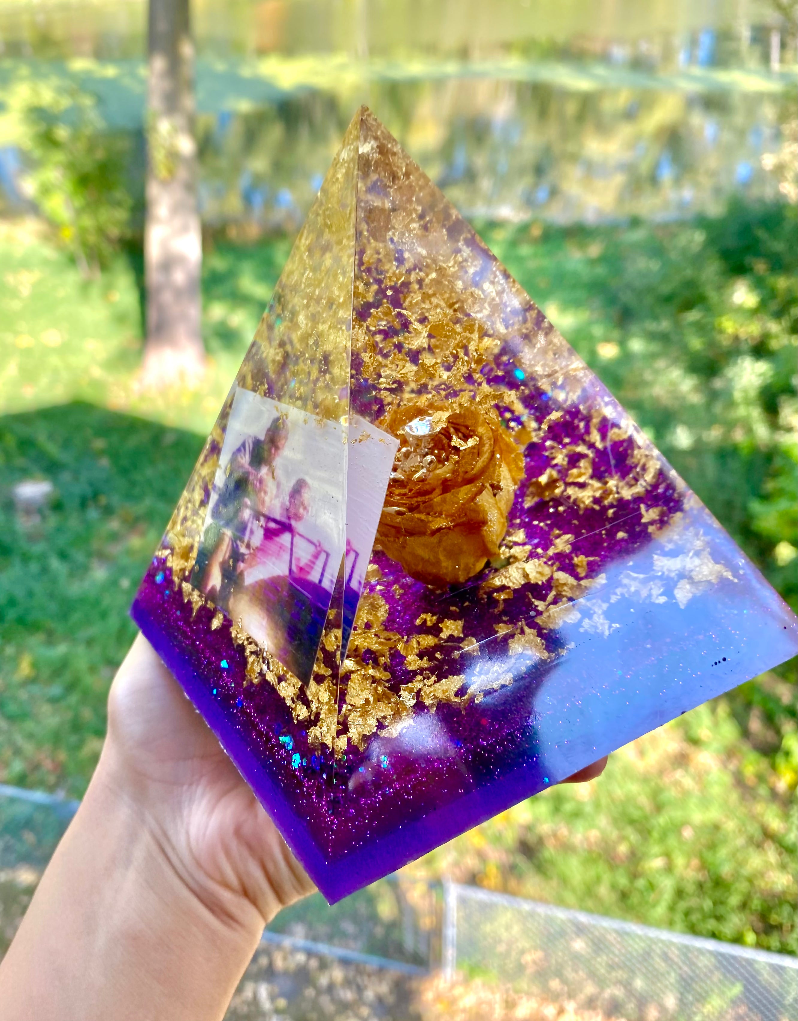 Pyramid Custom Resin Pyramid | Custom | Memorial and Wedding Pyramid – SpoilThemCreatively