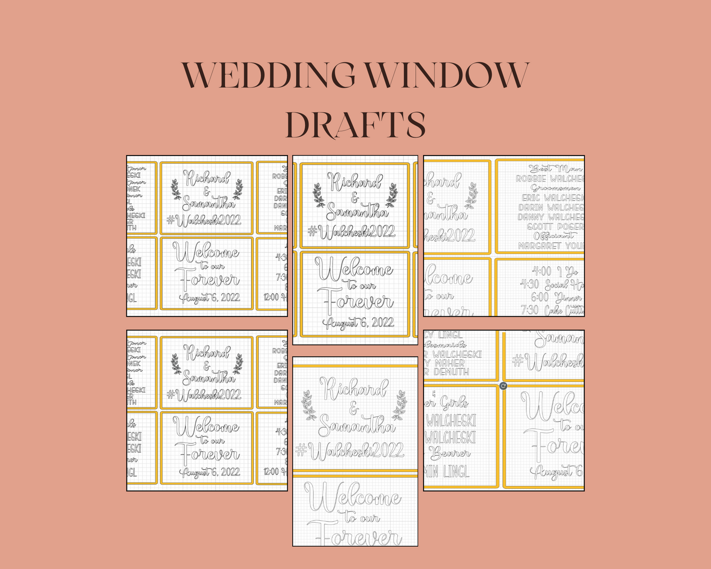 Wedding Window Lettering | Vinyl Decal for Wedding Displays ONLY | DIY Wedding Display