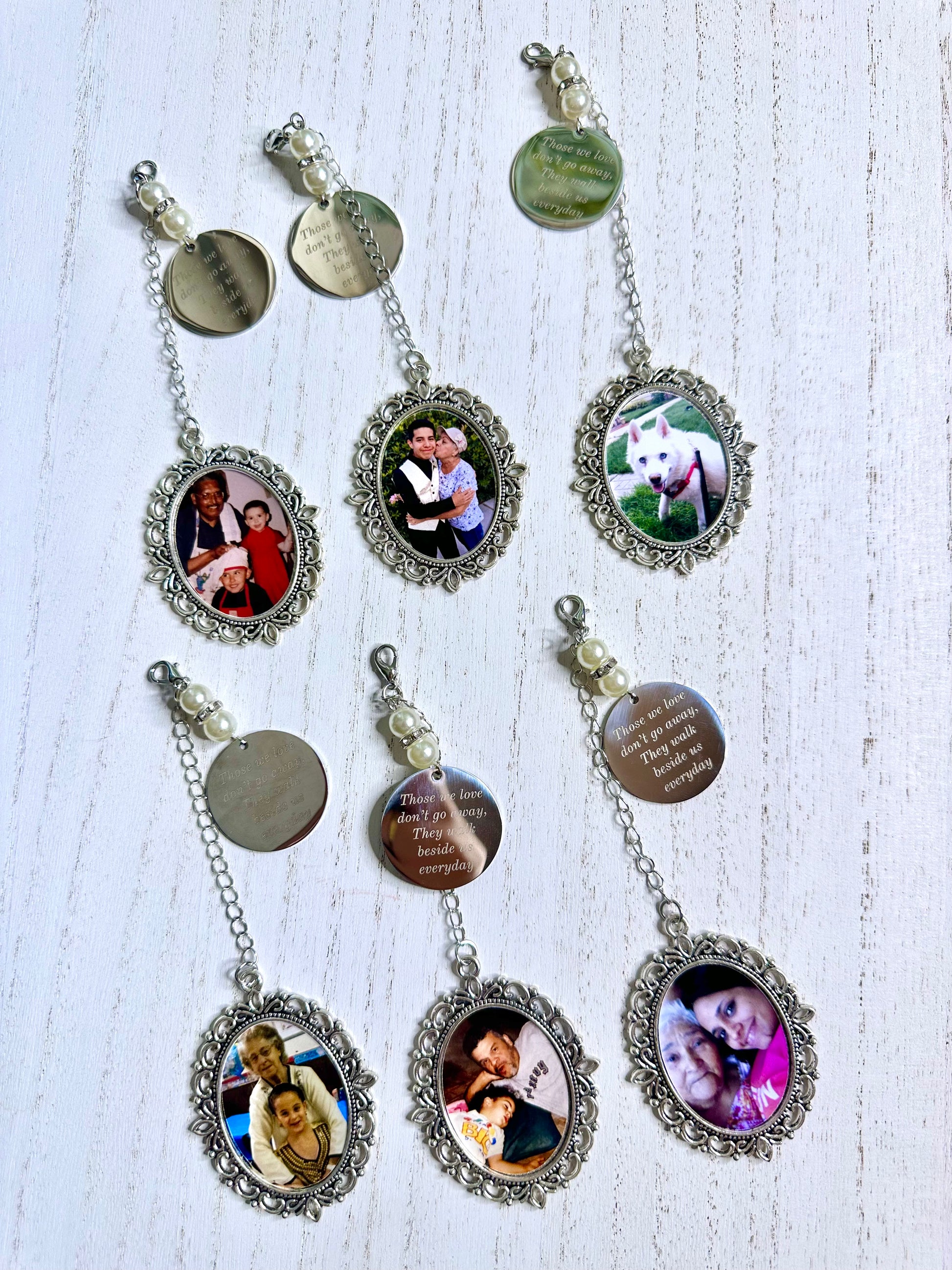 Silver Memorial Photo Charms for Graduation Cap