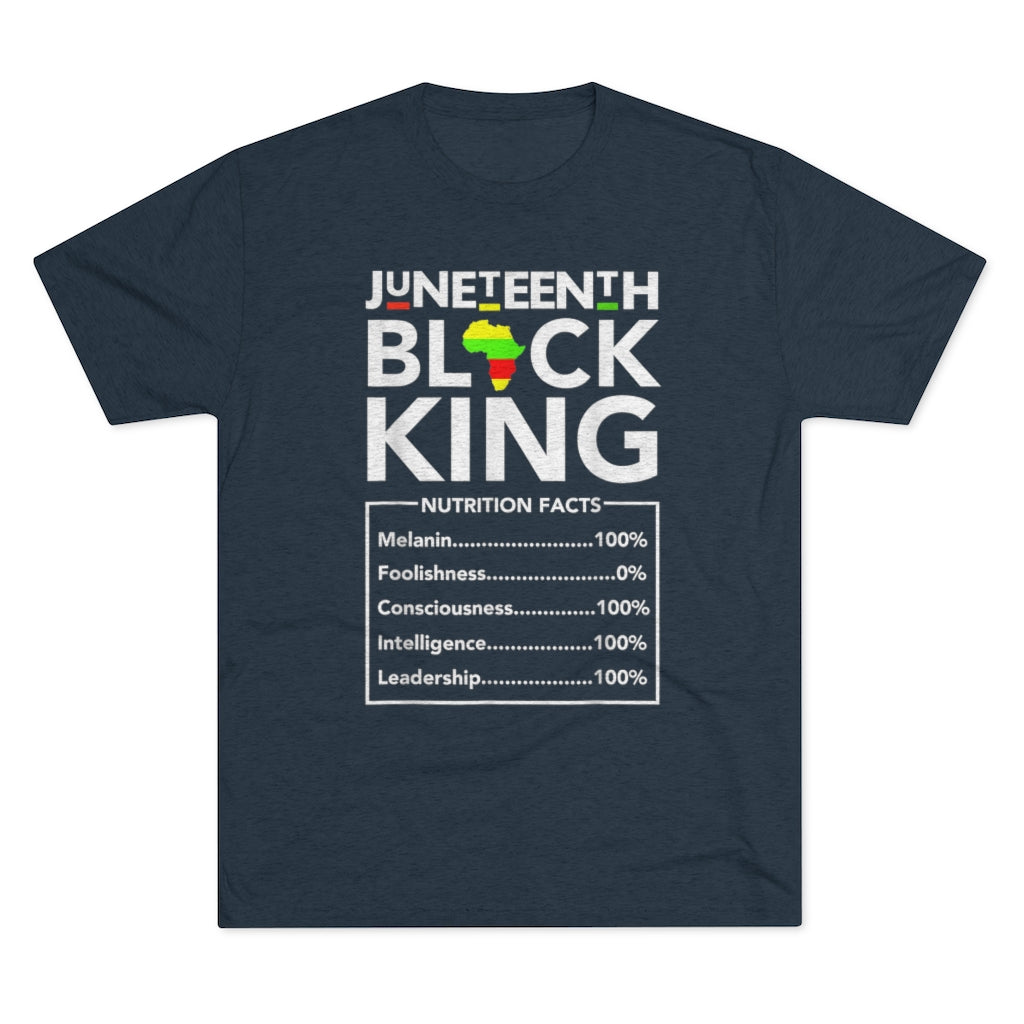 Juneteenth Black King Unisex Tri-Blend Crew Tee