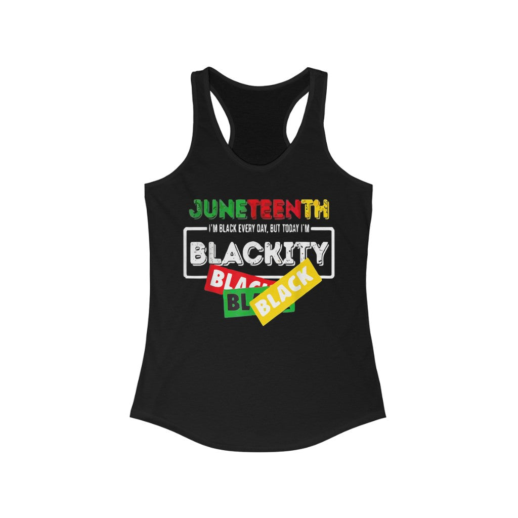 Blackity Black Black Women's Racerback Tank Top