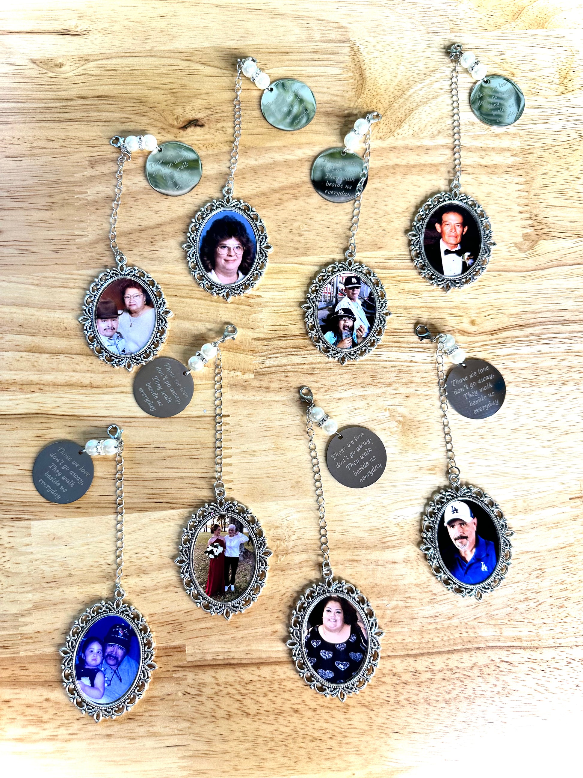 Silver Memorial Photo Charms for Graduation Cap
