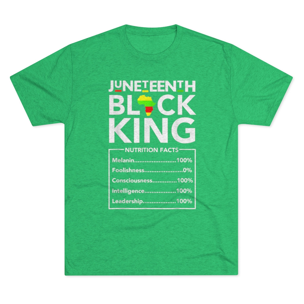 Juneteenth Black King Unisex Tri-Blend Crew Tee