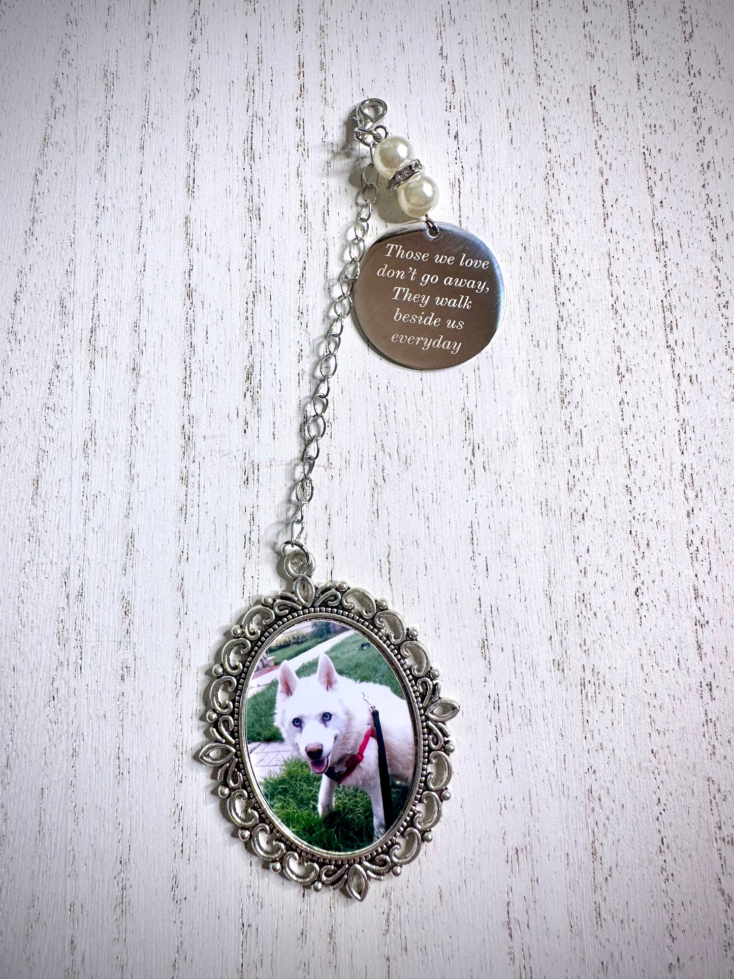 Silver Memorial Photo Charms for Graduation Cap